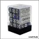 Dés - Chessex - Set de 36 Dés à 6 faces - 12 mm - Gemini - Bleu - Acier/Blanc