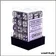 Dés - Chessex - Set de 36 Dés à 6 faces - 12 mm - Gemini - Violet - Acier/Blanc