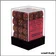 Dés - Chessex - Set de 36 Dés à 6 faces - 12 mm - Scarab - Rouge Écarlate/Or