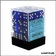 Dés - Chessex - Set de 36 Dés à 6 faces - 12 mm - Translucides - Bleu/Blanc