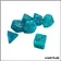 Dés - Chessex - Set de 7 dés - Cirrus - Aqua/Argent