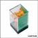 Dés - Chessex - Set de 7 dés - Granite - Lotus Orange/Vert