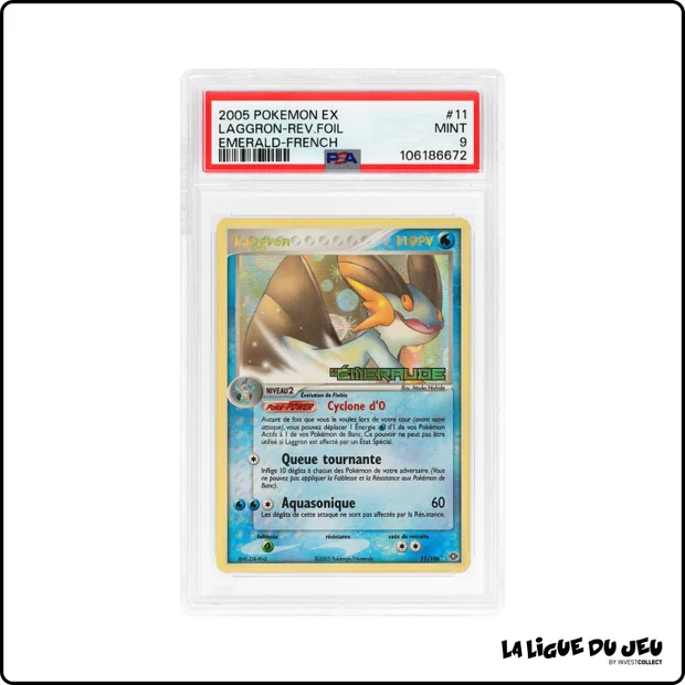 Holo - Pokemon - Émeraude - Laggron - Reverse Foil - 11/106 - PSA 9 - Français