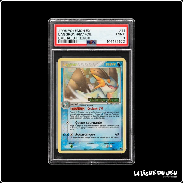 Holo - Pokemon - Émeraude - Laggron - Reverse Foil - 11/106 - PSA 9 - Français