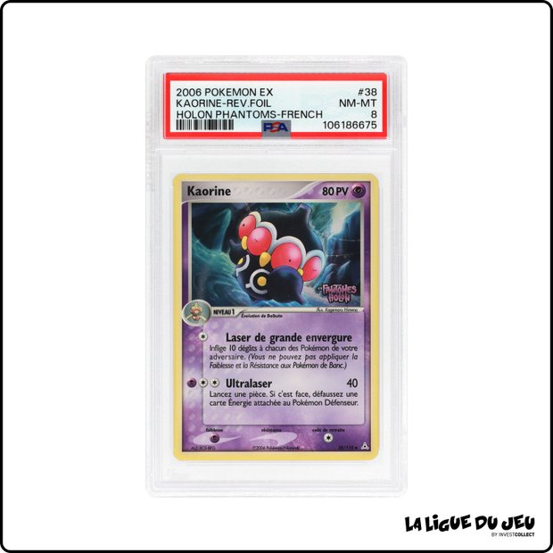 Peu Commune - Pokemon - Fantômes Holon - Kaorine - Reverse Foil - 38/110 - PSA 8 - Français