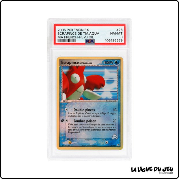Peu Commune - Pokemon - TATM - Écrapince de Team Aqua 26/95 - Reverse Foil - PSA 8 - Français