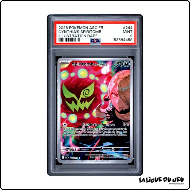IR - Pokemon - Héros Transcendants - Spiritomb de Cynthia - 244/217 - PSA 9 - Français