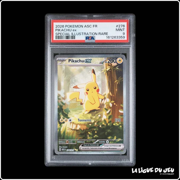 ISR - Pokemon - Héros Transcendants - Pikachu ex - 276/217 - PSA 9 - Français