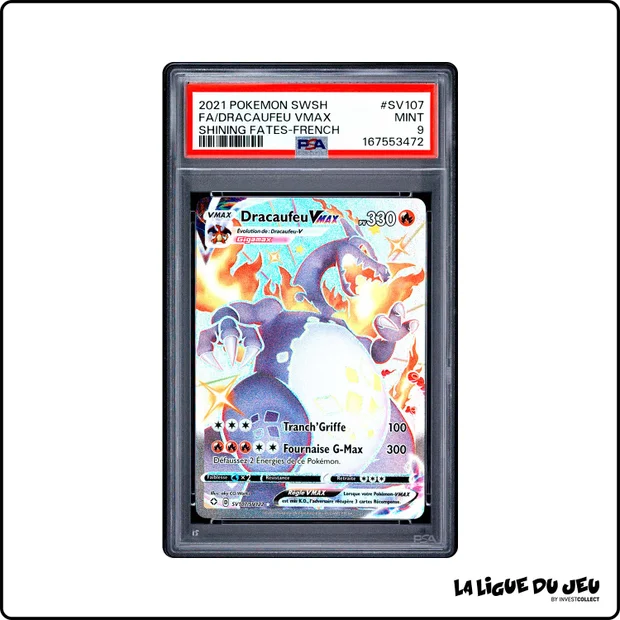 Ultra - Pokemon - Destinées Radieuses - Dracaufeu VMAX - SV107/SV122 - PSA 9 - Français