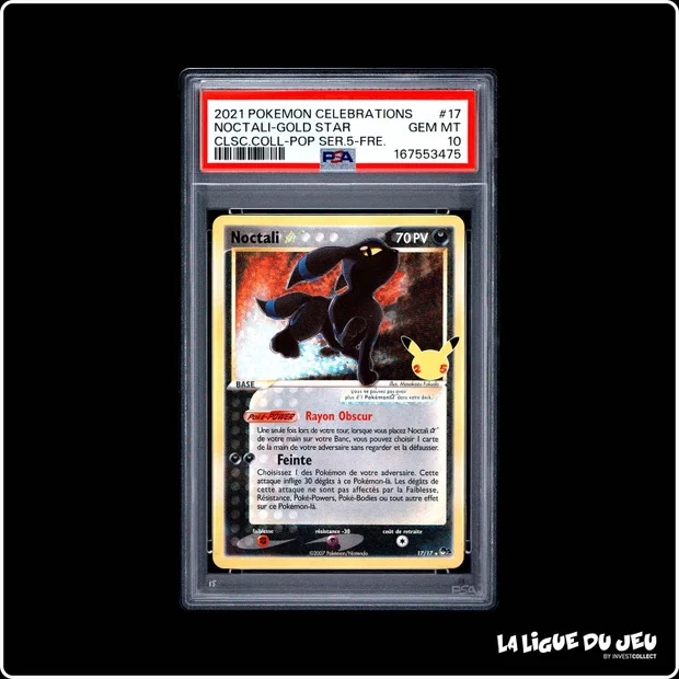 Ultra - Pokemon - Célébrations - Noctali Gold Star - 17/17 - PSA 10 - Français