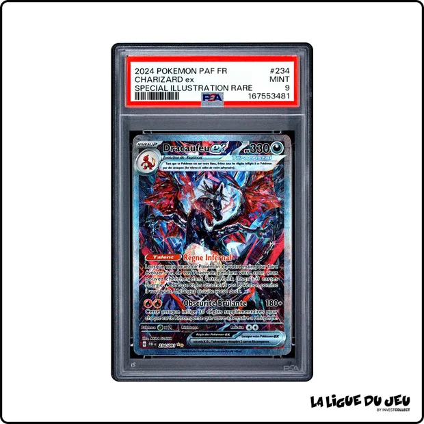ISR - Pokemon - Destinées de Paldea - Dracaufeu ex - 234/091 - PSA 9 - Français