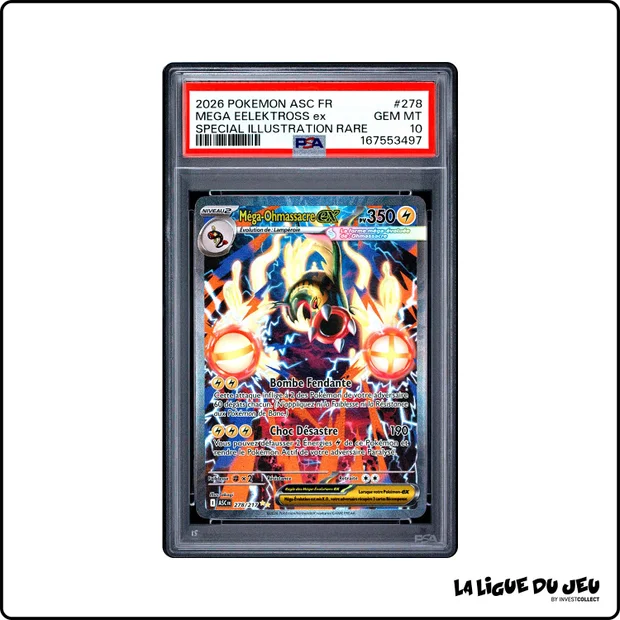 ISR - Pokemon - Héros Transcendant - Méga-Ohmassacre ex - 278/217 - PSA 10 - Français