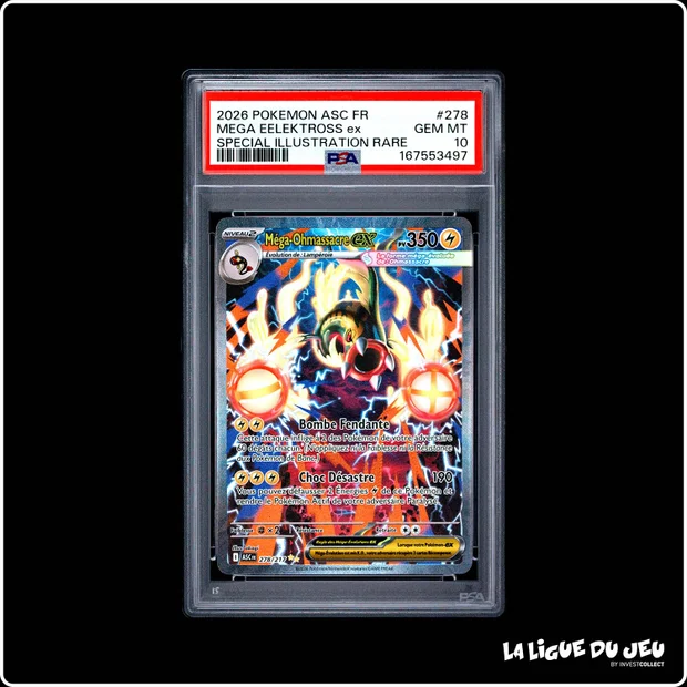 ISR - Pokemon - Héros Transcendant - Méga-Ohmassacre ex - 278/217 - PSA 10 - Français