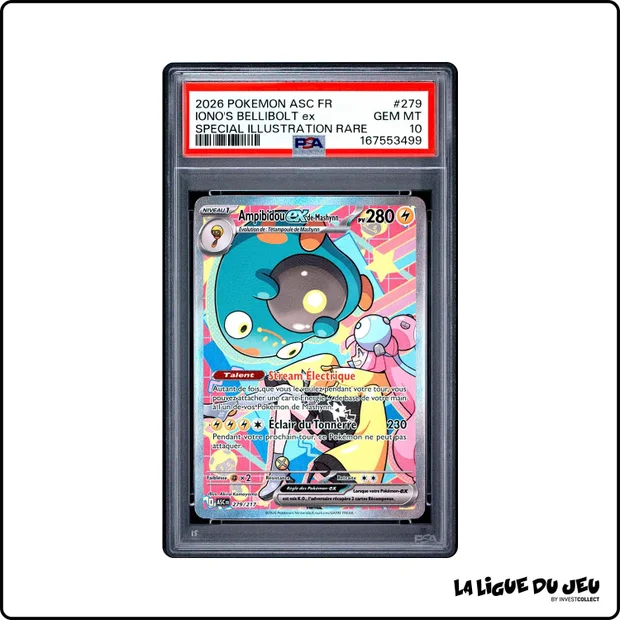 ISR - Pokemon - Héros Transcendant - Ampibidou ex de Mashynn - 279/217 - PSA 10 - Français