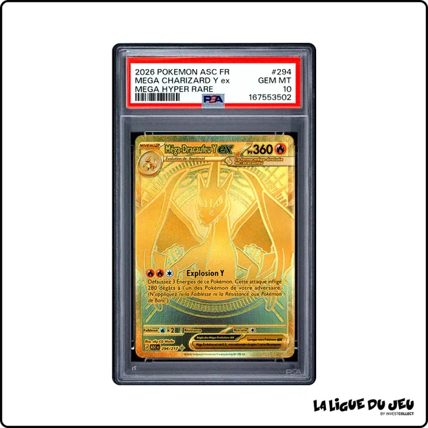 MHR - Pokemon - Héros Transcendant - Méga-Dracaufeu Y ex - 294/217 - PSA 10 - Français