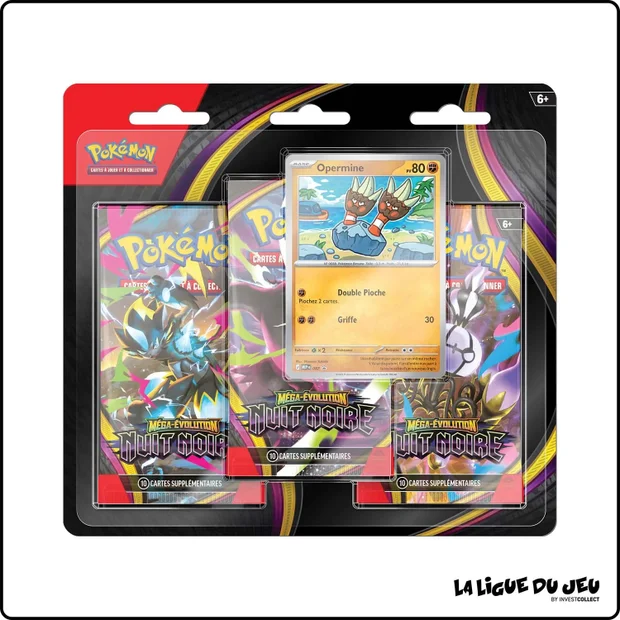 Tripack - Pokemon - Nuit Noire - ME05 - Illustration Opermine - Scellé - Français