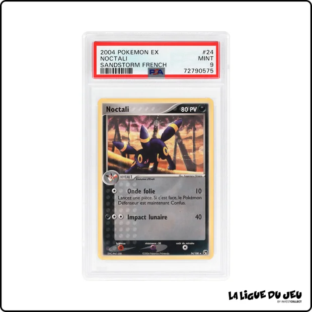 Rare - Pokemon - Tempête de Sable - Noctali 24/100 - PSA 9 - Français
