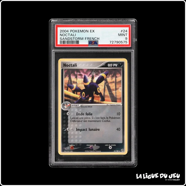 Rare - Pokemon - Tempête de Sable - Noctali 24/100 - PSA 9 - Français
