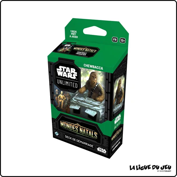 Deck - Star Wars Unlimited - Mondes Natals - Deck de démarrage Chewbacca - Scellé - Français