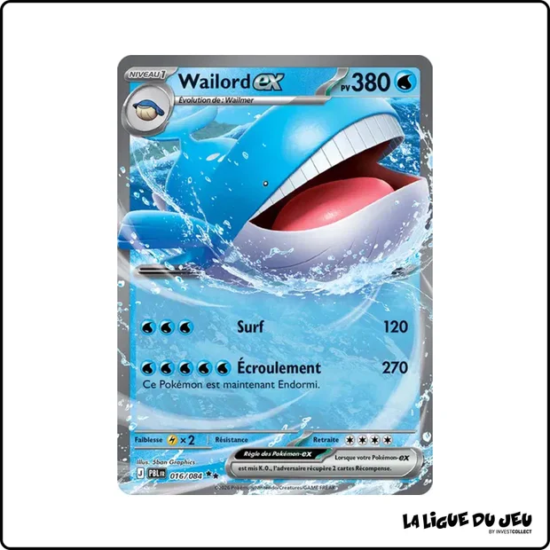 Ultra - Pokemon - Nuit Noire - Wailord ex 16/84