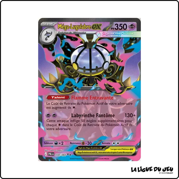 Ultra - Pokemon - Nuit Noire - Méga-Lugulabre ex 38/84