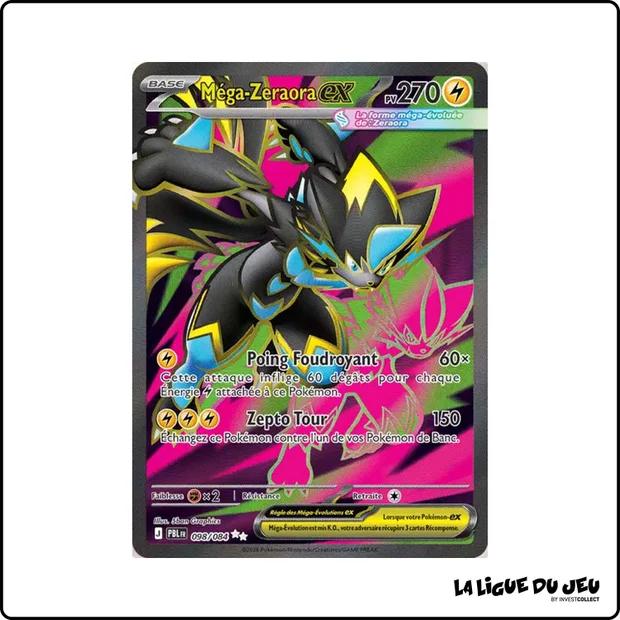 Ultra - Pokemon - Nuit Noire - Méga-Zeraora ex 98/84