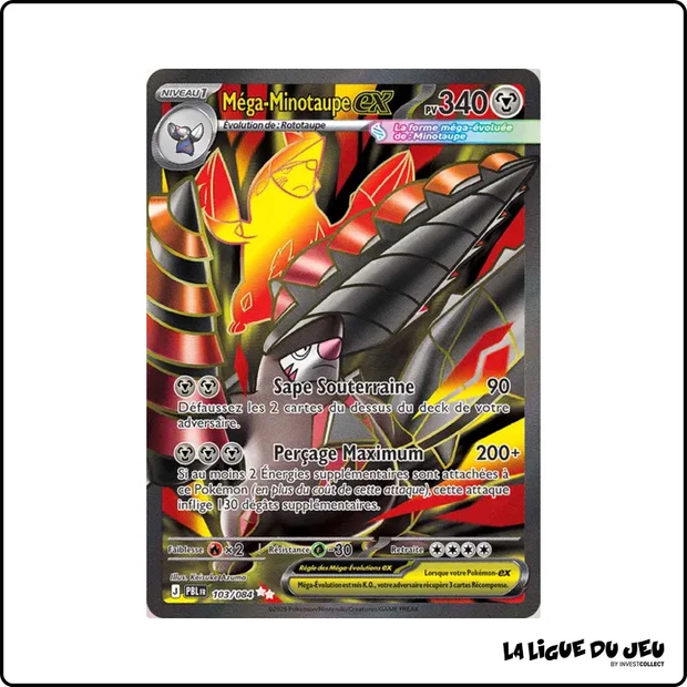 Ultra - Pokemon - Nuit Noire - Méga-Minotaupe ex 103/84