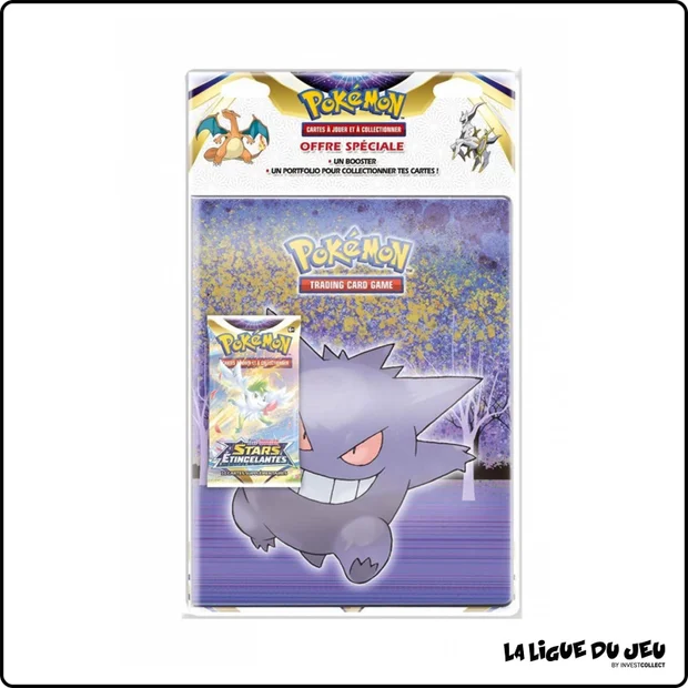 Portfolio - Pokemon - Album de rangement - Ectoplasma + 1 Booster Stars Étincelantes - EB09 - 180 cases