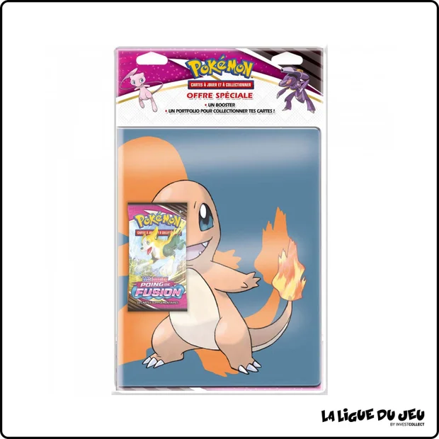 Portfolio - Pokemon - Album de rangement - Salamèche + 1 Booster Poing de Fusion - EB08 - 180 cases