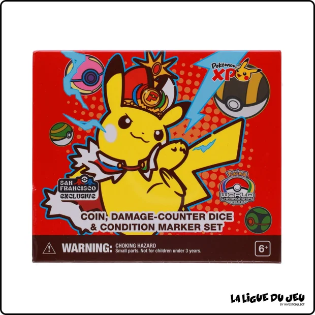 Set de Dés Pokemon - Pokemon Center - World Championships San Francisco 2026 - Crown Pikachu - Scellé