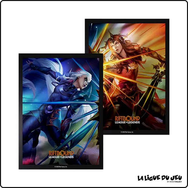 Sleeve - Riftbound - Set 4 : Vendetta - Protèges Cartes - Format Standard - Diana VS Leona - par 100