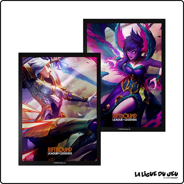 Sleeve - Riftbound - Set 4 : Vendetta - Protèges Cartes - Format Standard - Kayle VS Morgana - par 100