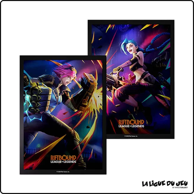 Sleeve - Riftbound - Set 4 : Vendetta - Protèges Cartes - Format Standard - Vi VS Jinx - par 100
