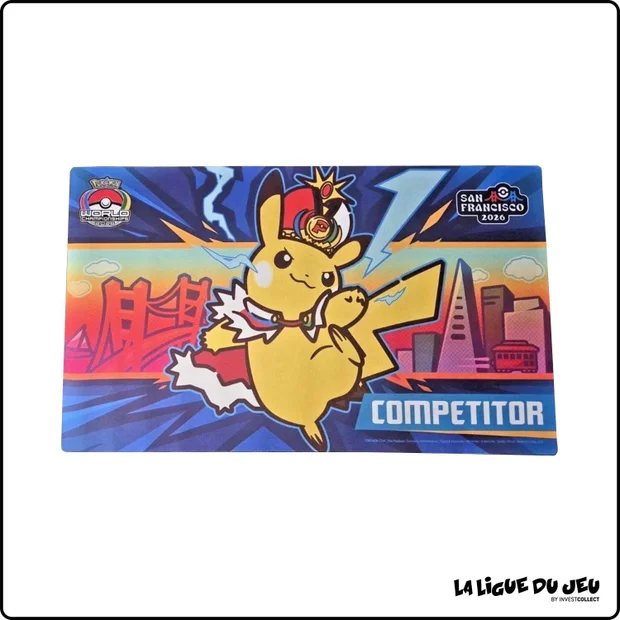 Tapis - Play! Pokemon - World Championships San Francisco 2026 Competitor - Crown Pikachu Playmat - Scellé