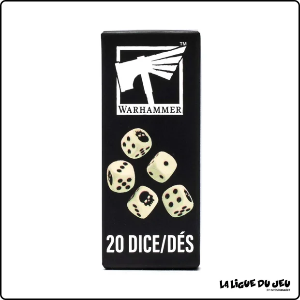 Warhammer - 20 Dés à 6 faces - 12mm