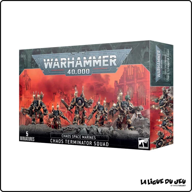 Warhammer 40,000 - Space Marines du Chaos - Escouade de Terminators du Chaos - 5 Figurines