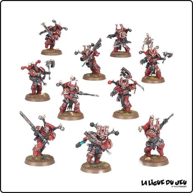 Warhammer 40,000 - World Eaters - Berzerkers de Khorne- 10 Figurines