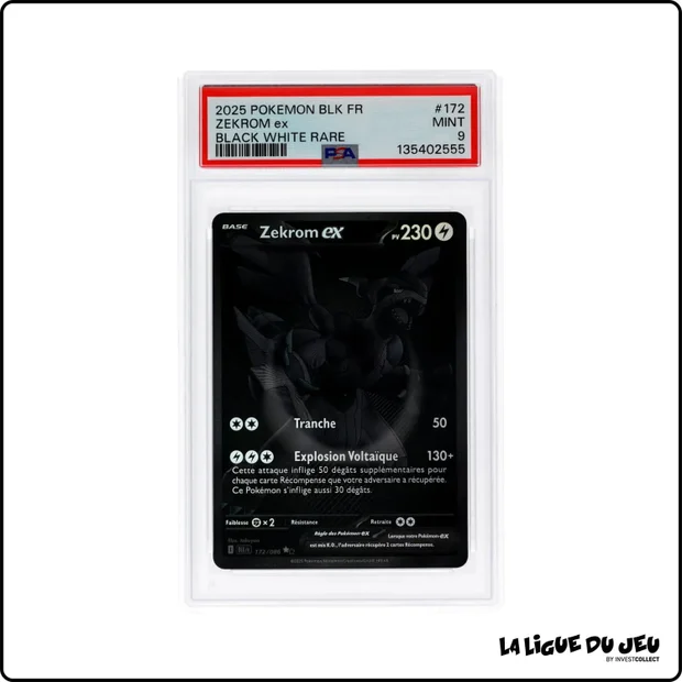 BWR - Pokémon - Foudre Noire - Zekrom ex - 172/086 - PSA 9 - Français