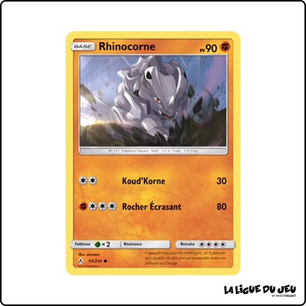 Commune - Pokemon - Alliance Infaillible - Rhinocorne 93/214