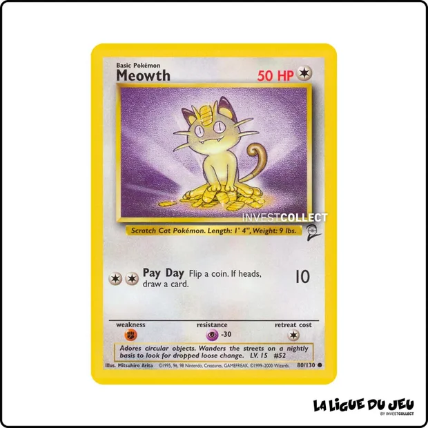 Commune - Pokemon - Base Set 2 - Meowth 80/130