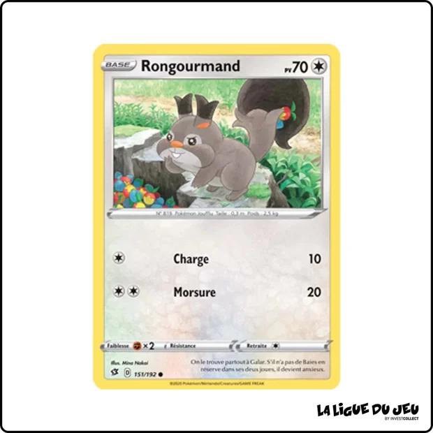 Commune - Pokemon - Clash des Rebelles - Rongourmand 151/192