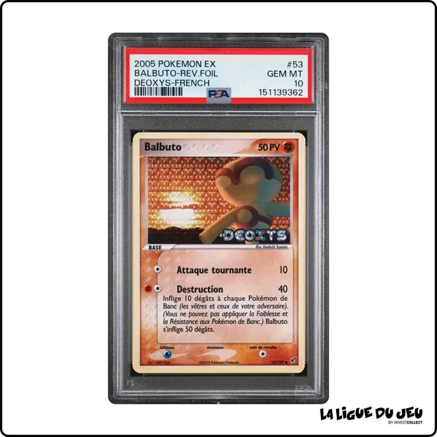 Commune - Pokemon - Deoxys - Balbuto - 53/107 - Reverse Foil - PSA 10 - Français