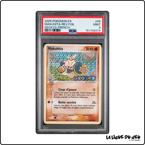 Commune - Pokemon - Deoxys - Makuhita - 65/107 - Reverse Foil - PSA 9 - Français