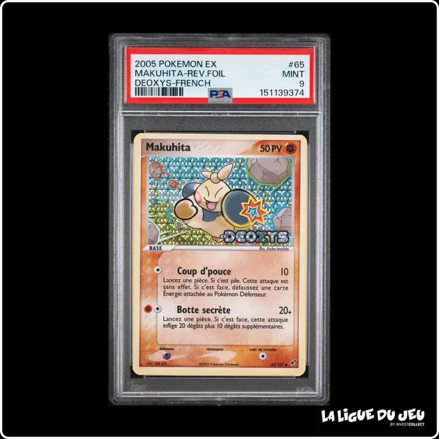 Commune - Pokemon - Deoxys - Makuhita - 65/107 - Reverse Foil - PSA 9 - Français