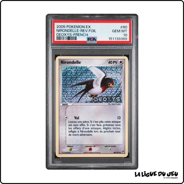 Commune - Pokemon - Deoxys - Nirondelle - 80/107 - Reverse Foil - PSA 10 - Français