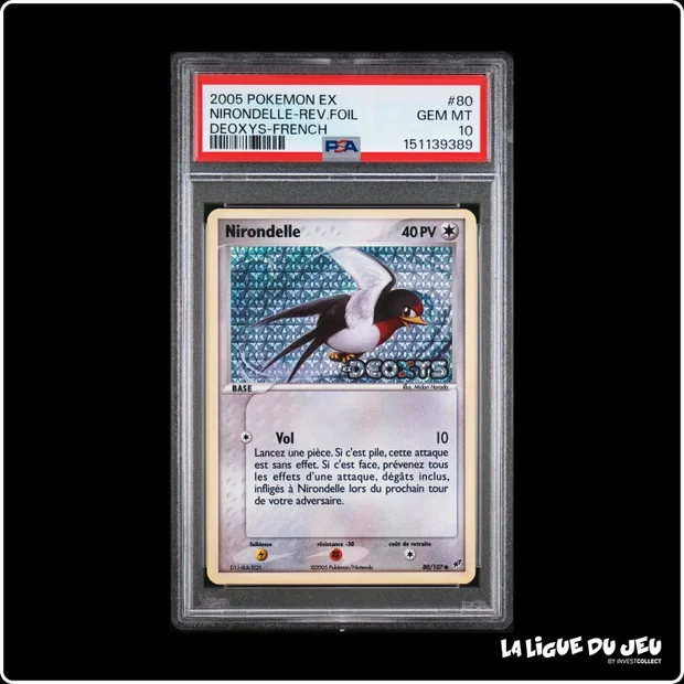 Commune - Pokemon - Deoxys - Nirondelle - 80/107 - Reverse Foil - PSA 10 - Français