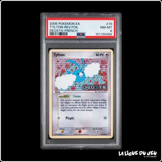 Commune - Pokemon - Deoxys - Tylton - 79/107 - Reverse Foil - PSA 8 - Français