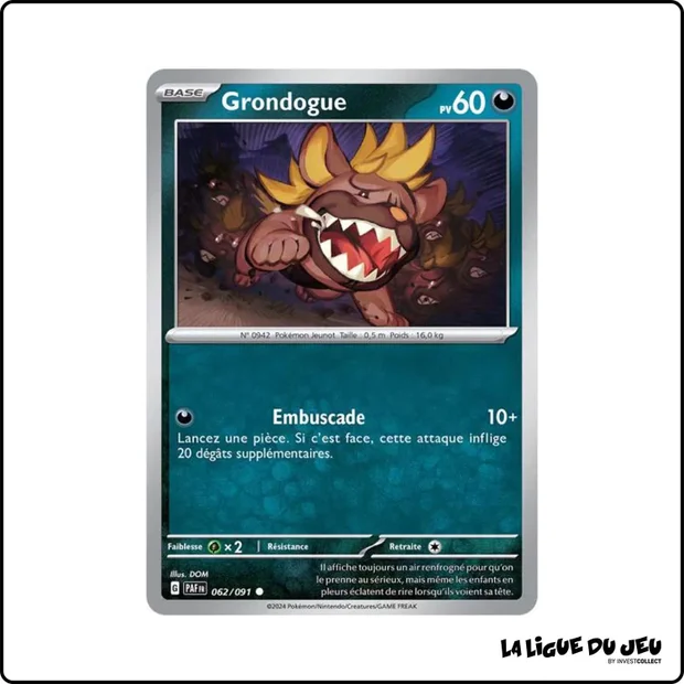 Commune - Pokemon - Destinées de Paldea - Grondogue 62/91
