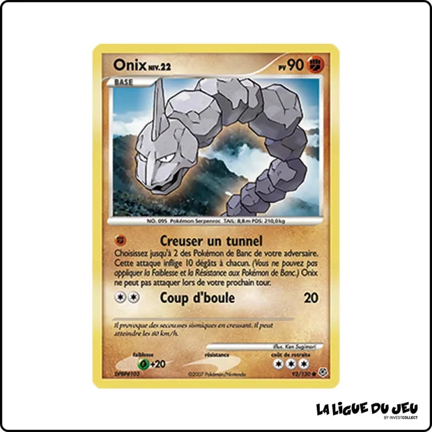 Commune - Pokemon - Diamant & Perle de Base - Onix 92/130