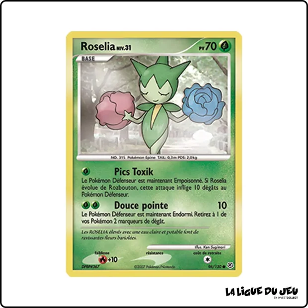 Commune - Pokemon - Diamant & Perle de Base - Roselia 96/130